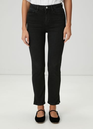  Beymen Club Kadın Slim Straight Siyah Jean Pantolon