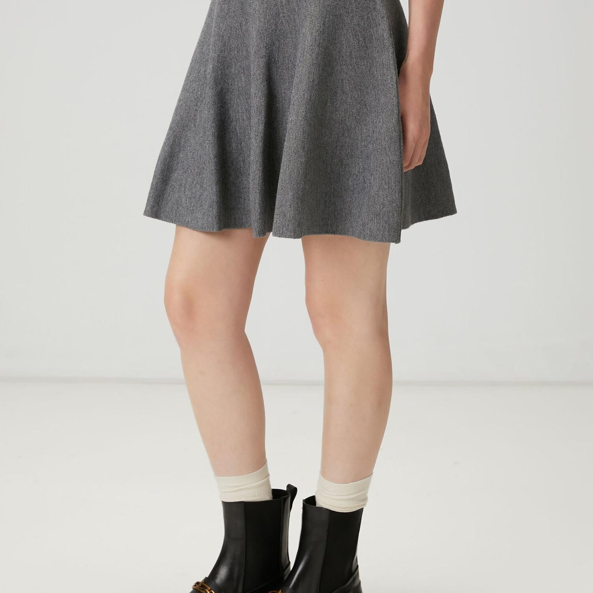 Beymen Club Kadın Gri Mini Triko Etek