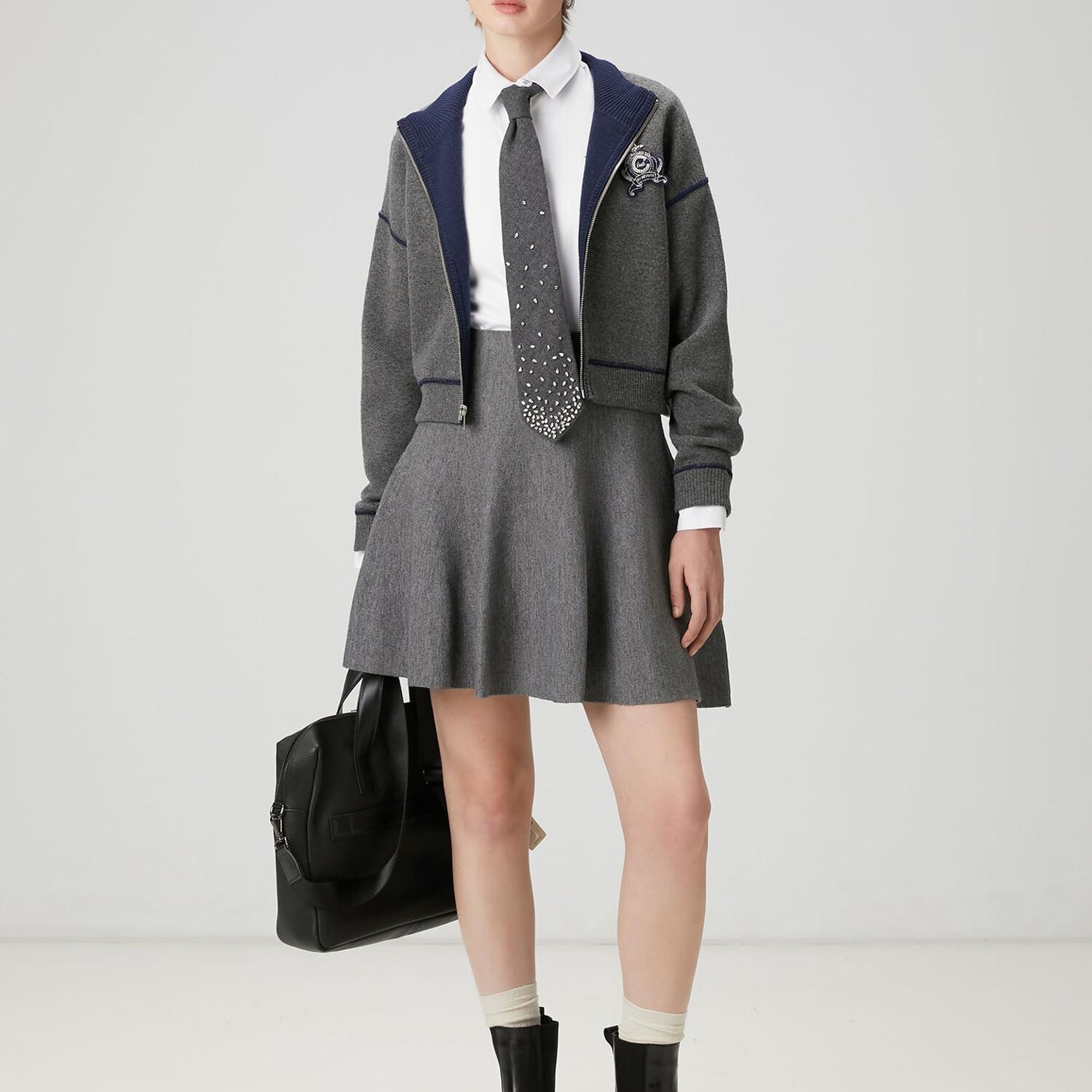 Beymen Club Kadın Gri Mini Triko Etek