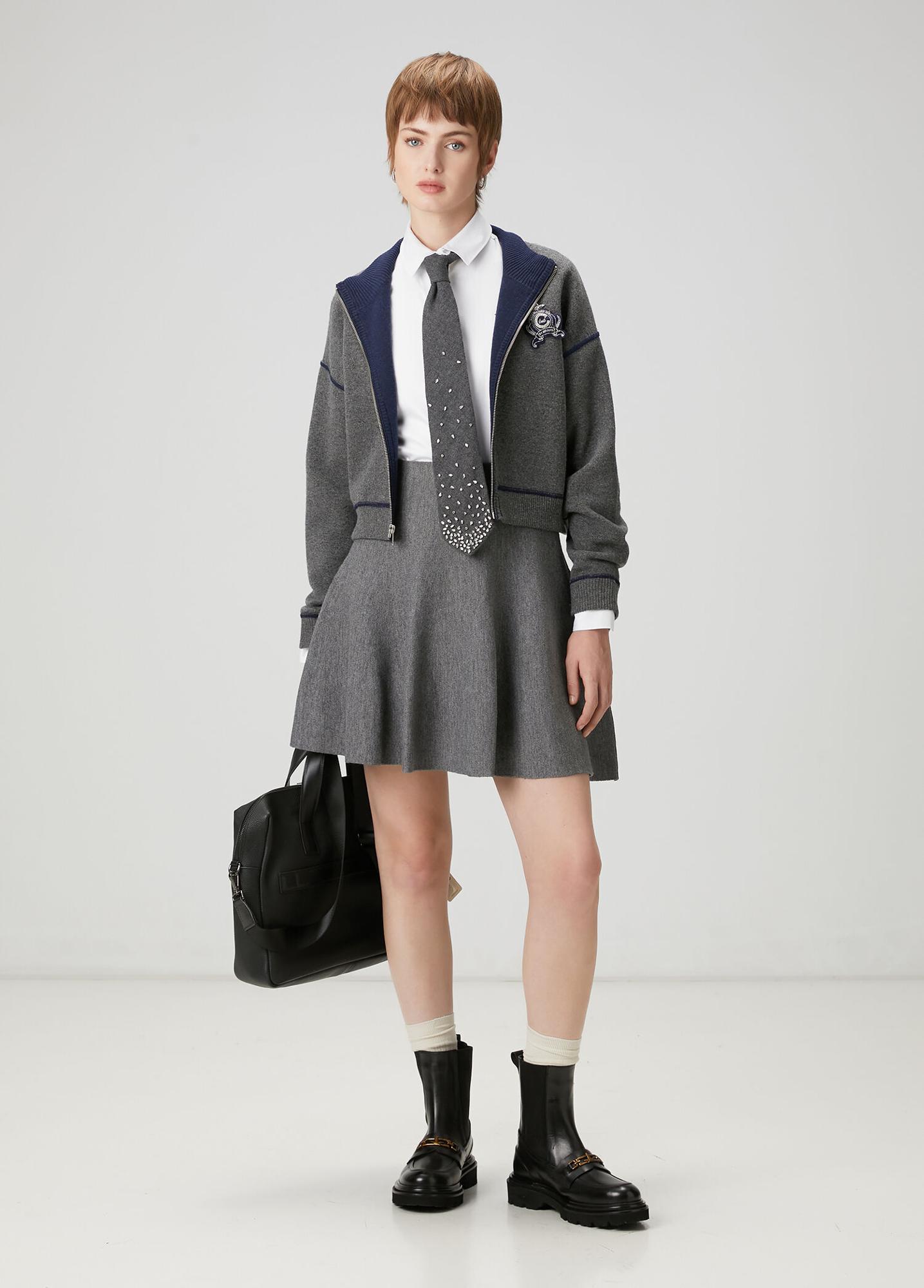  Beymen Club Kadın Gri Mini Triko Etek