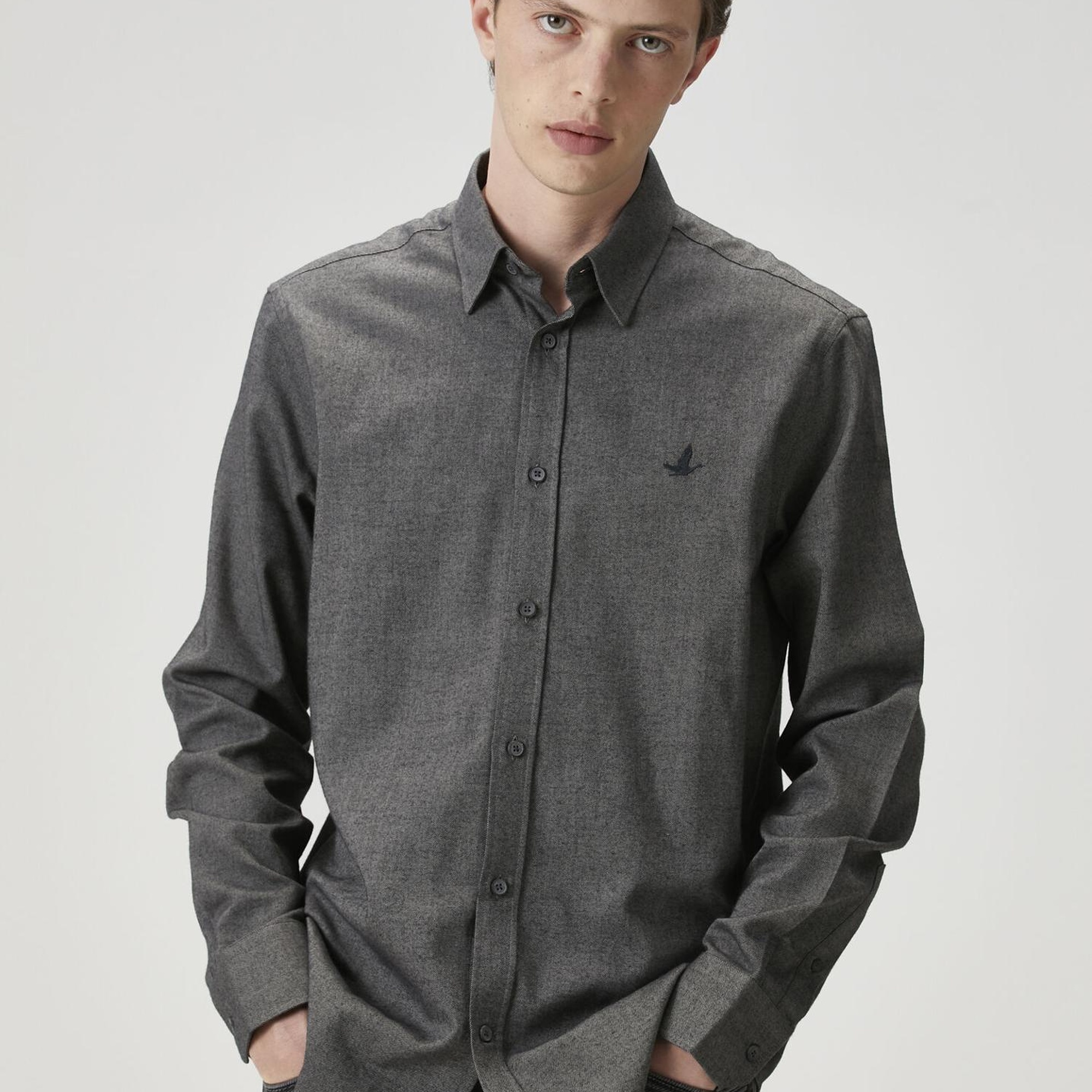 Beymen Club Erkek Comfort Fit Antrasit Gömlek