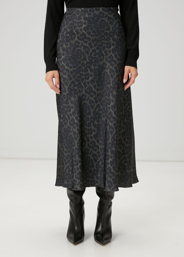  Beymen Club Kadın Hardal Desenli Midi Etek