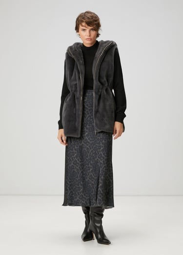  Beymen Club Kadın Hardal Desenli Midi Etek