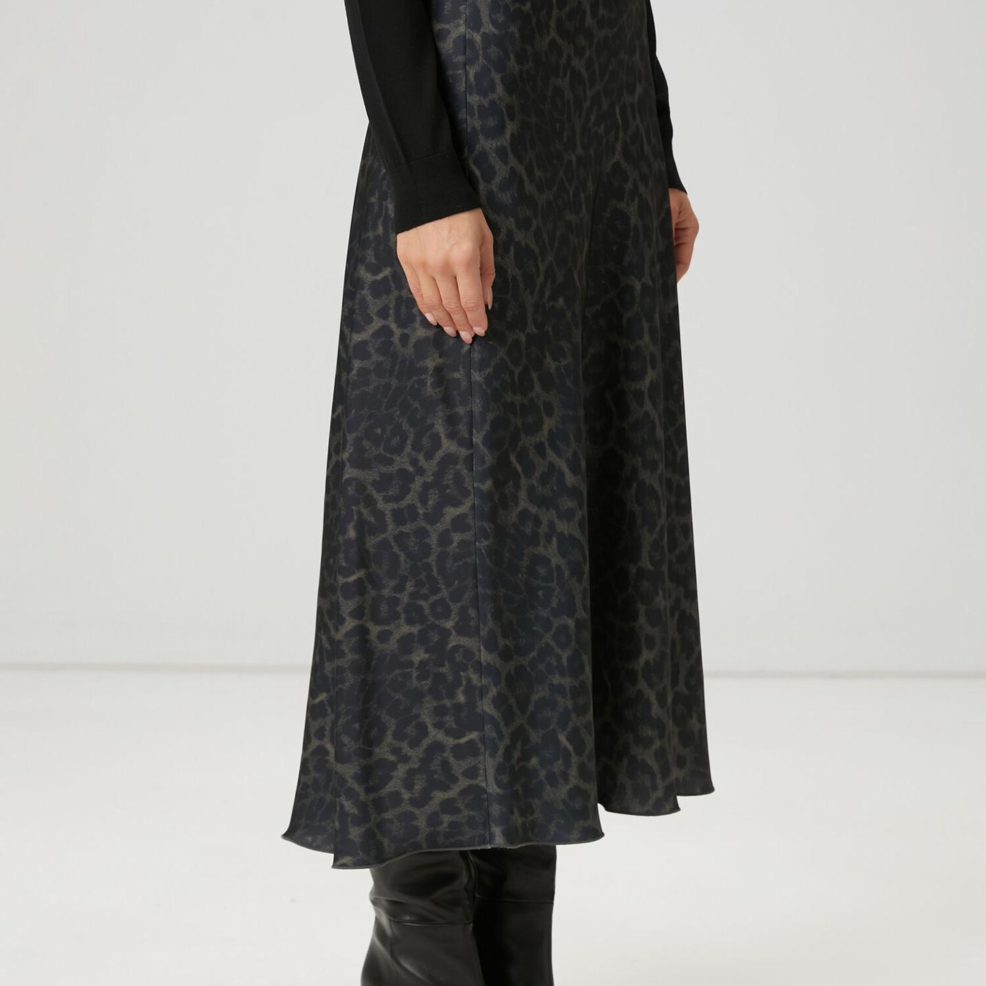 Beymen Club Kadın Hardal Desenli Midi Etek