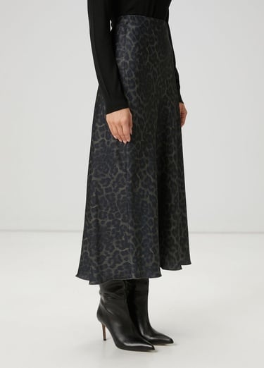  Beymen Club Kadın Hardal Desenli Midi Etek