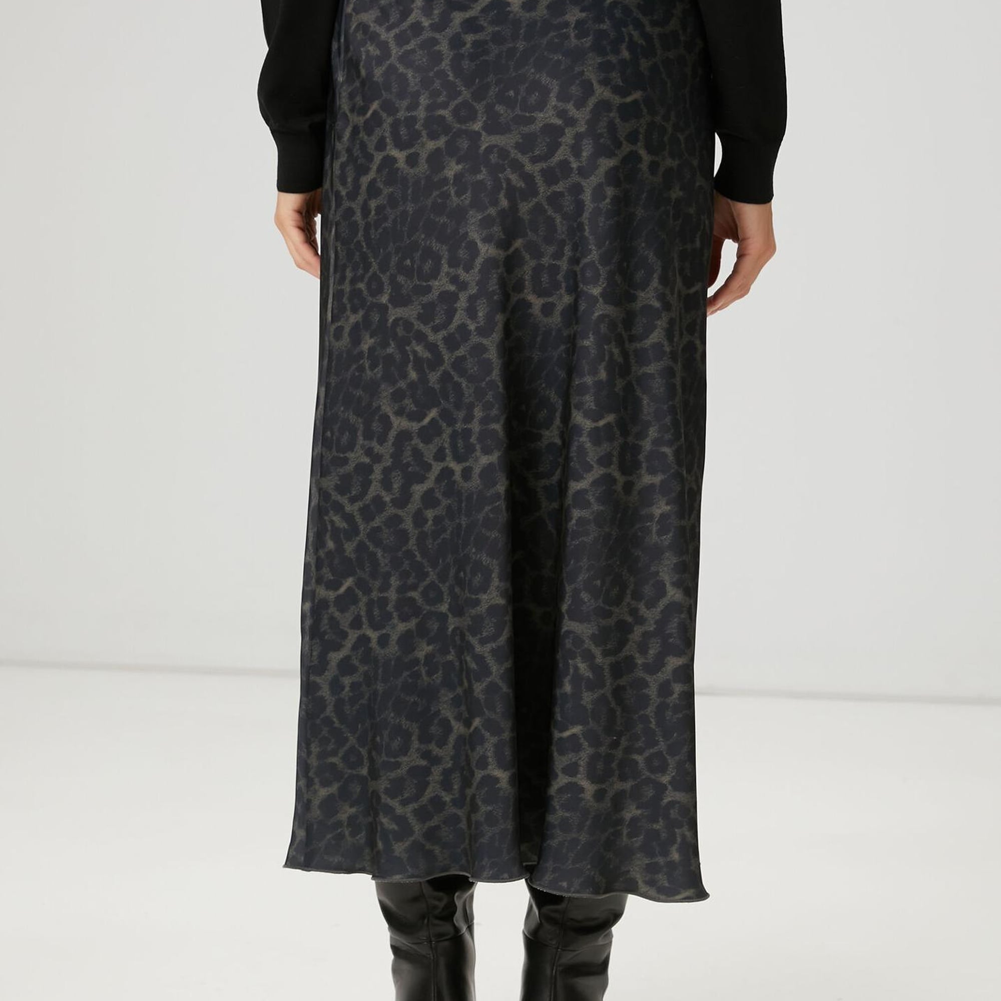 Beymen Club Kadın Hardal Desenli Midi Etek