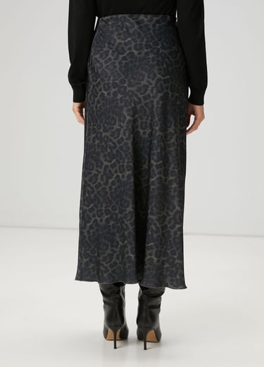  Beymen Club Kadın Hardal Desenli Midi Etek