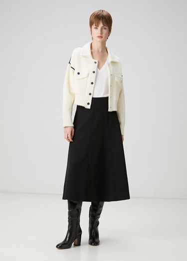  Beymen Club Kadın Siyah Midi Kloş Etek