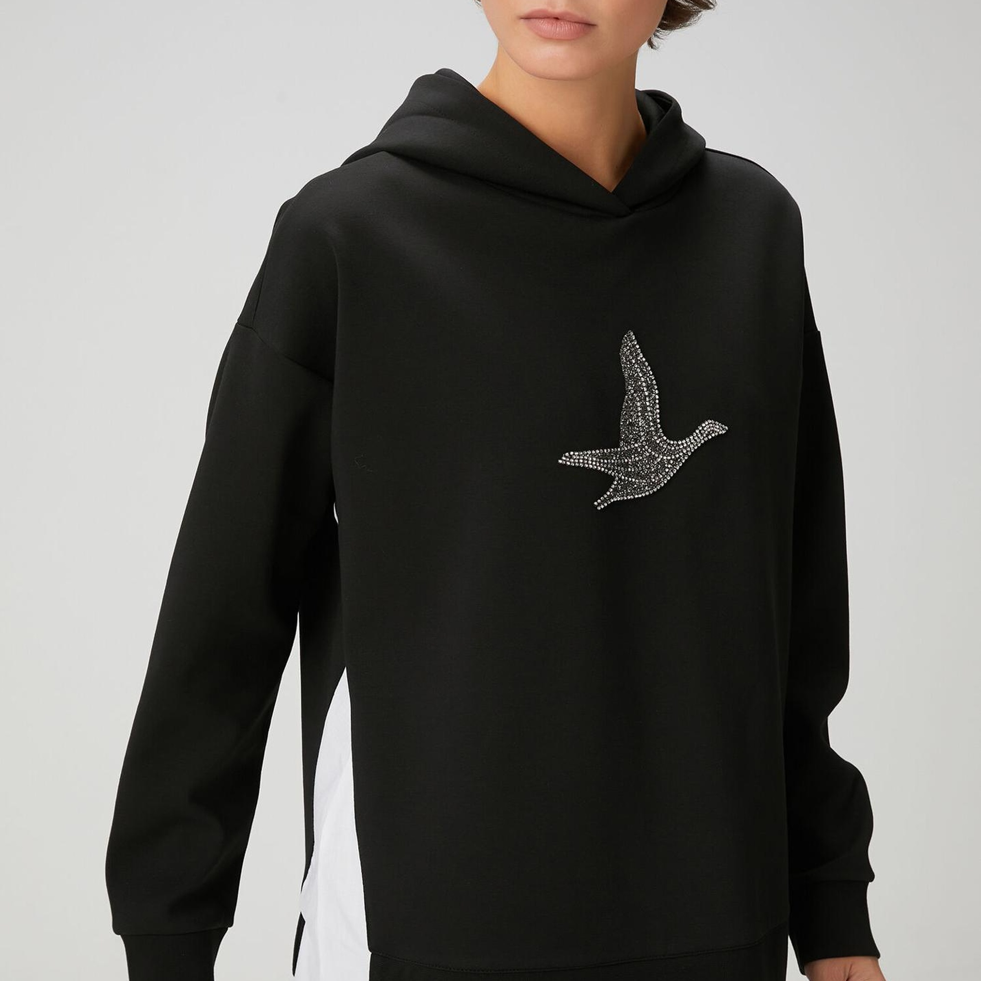 Beymen Club Kadın Siyah Kapüşonlu Gömlek Detaylı Sweatshirt