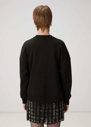  Beymen Club Kadın Siyah Taşlı Sweatshirt