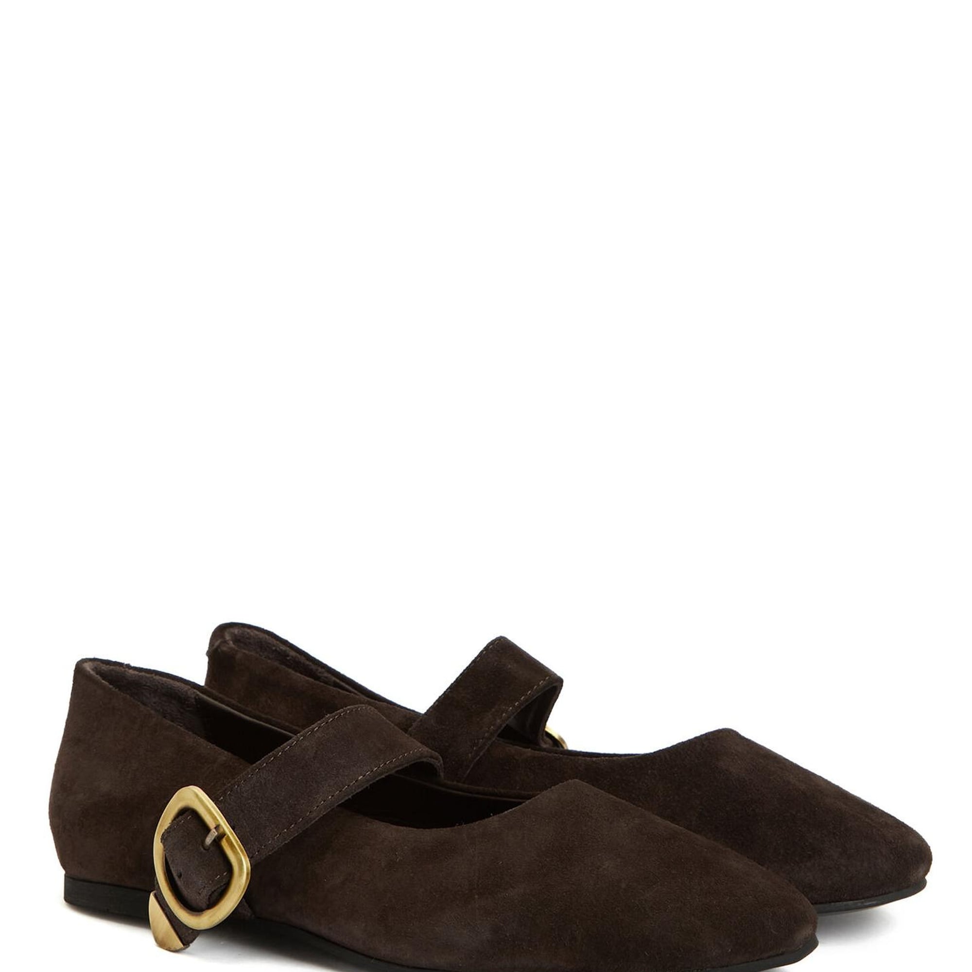 Beymen Club Kadın Kahverengi Antik Tokalı Süet Babet