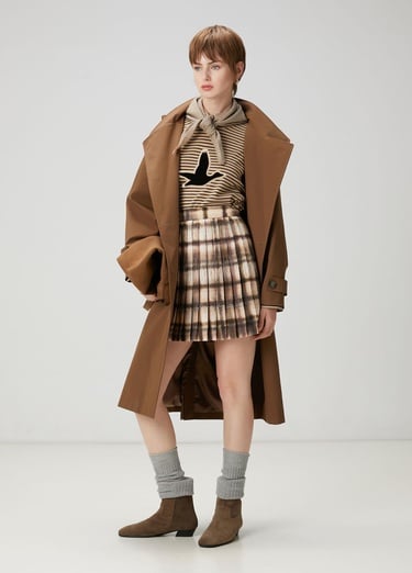  Beymen Club Kadın Deve Tüyü Çizgili Sweatshirt