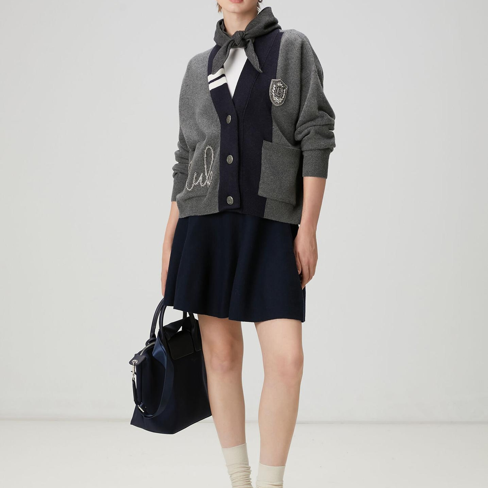 Beymen Club Kadın Lacivert Mini Triko Etek