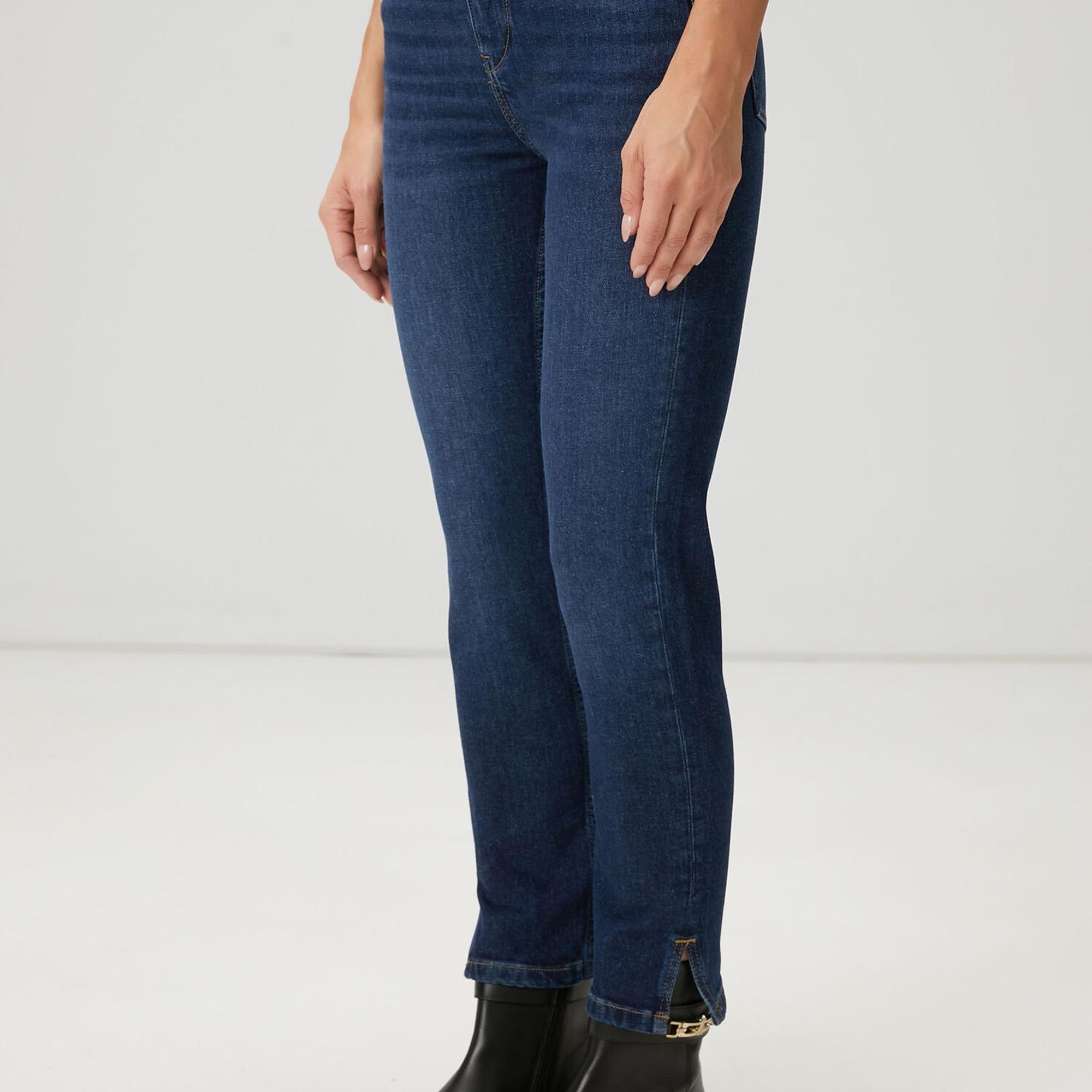 Beymen Club Kadın Slim Straight Koyu Mavi Jean Pantolon