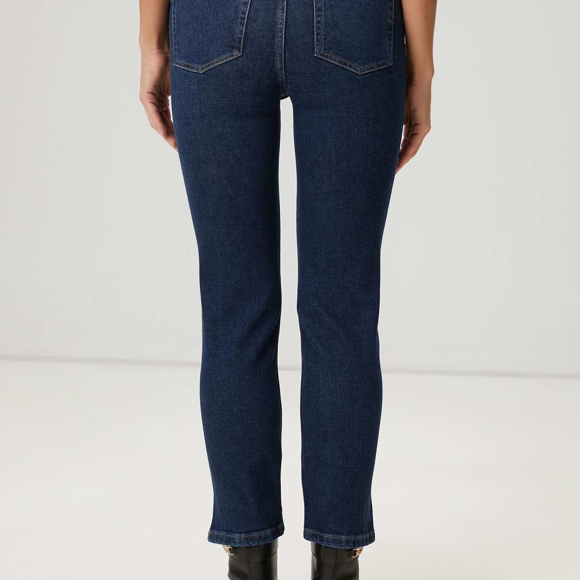 Beymen Club Kadın Slim Straight Koyu Mavi Jean Pantolon