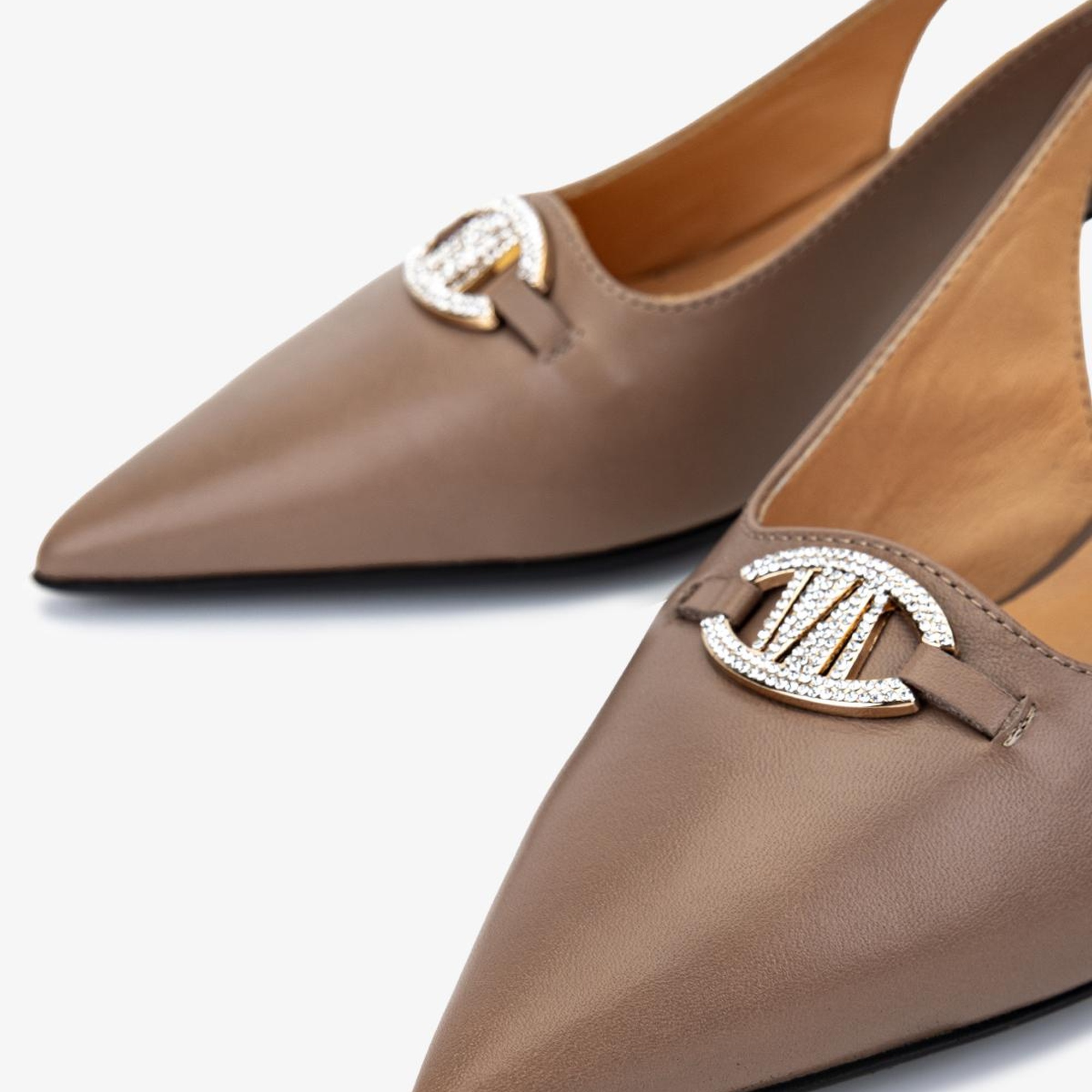 Valmenti Kadın Vizon Hakiki Deri Slingback  Ayakkabı