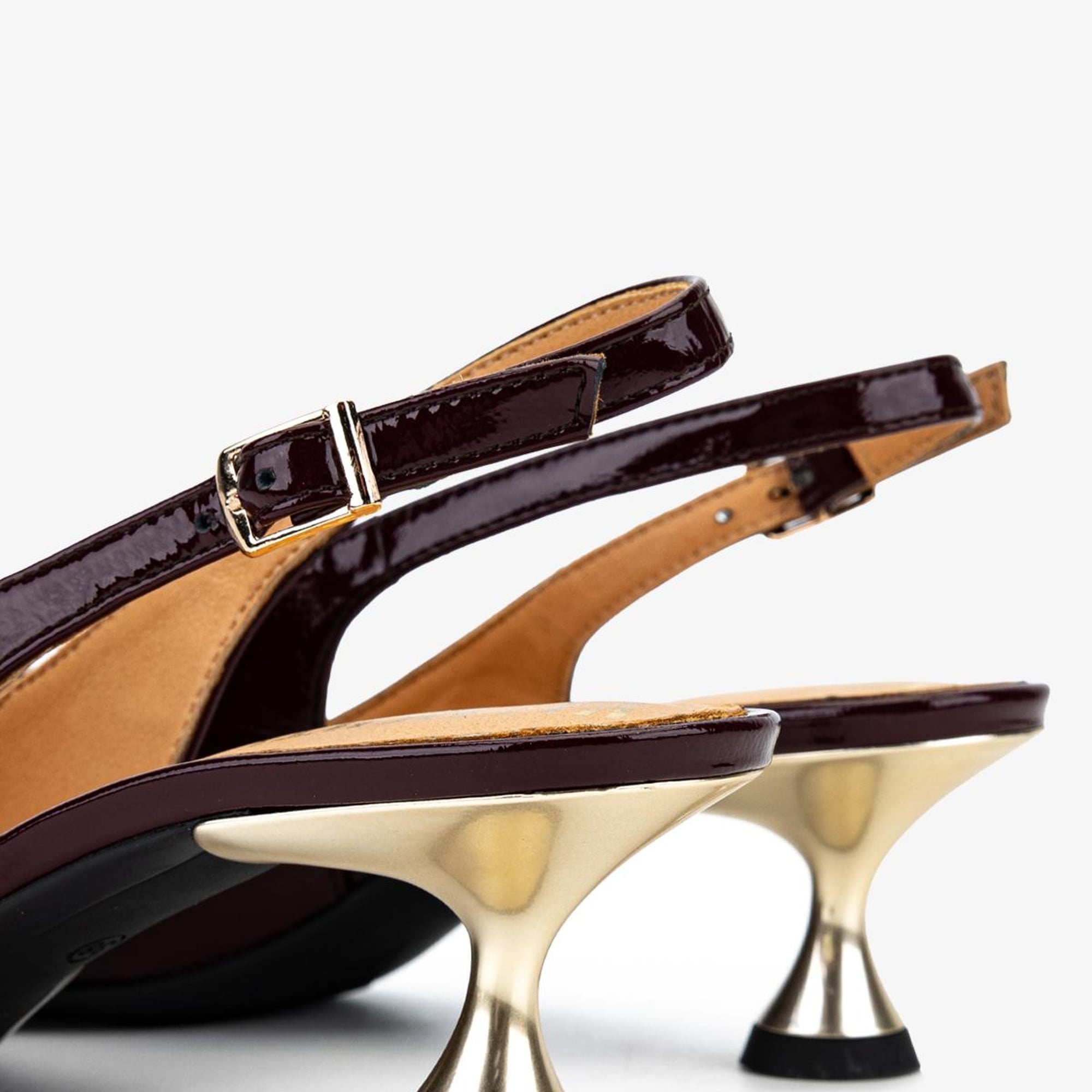 Valmenti Kadın Hakiki Deri Bordo Slingback  Ayakkabı