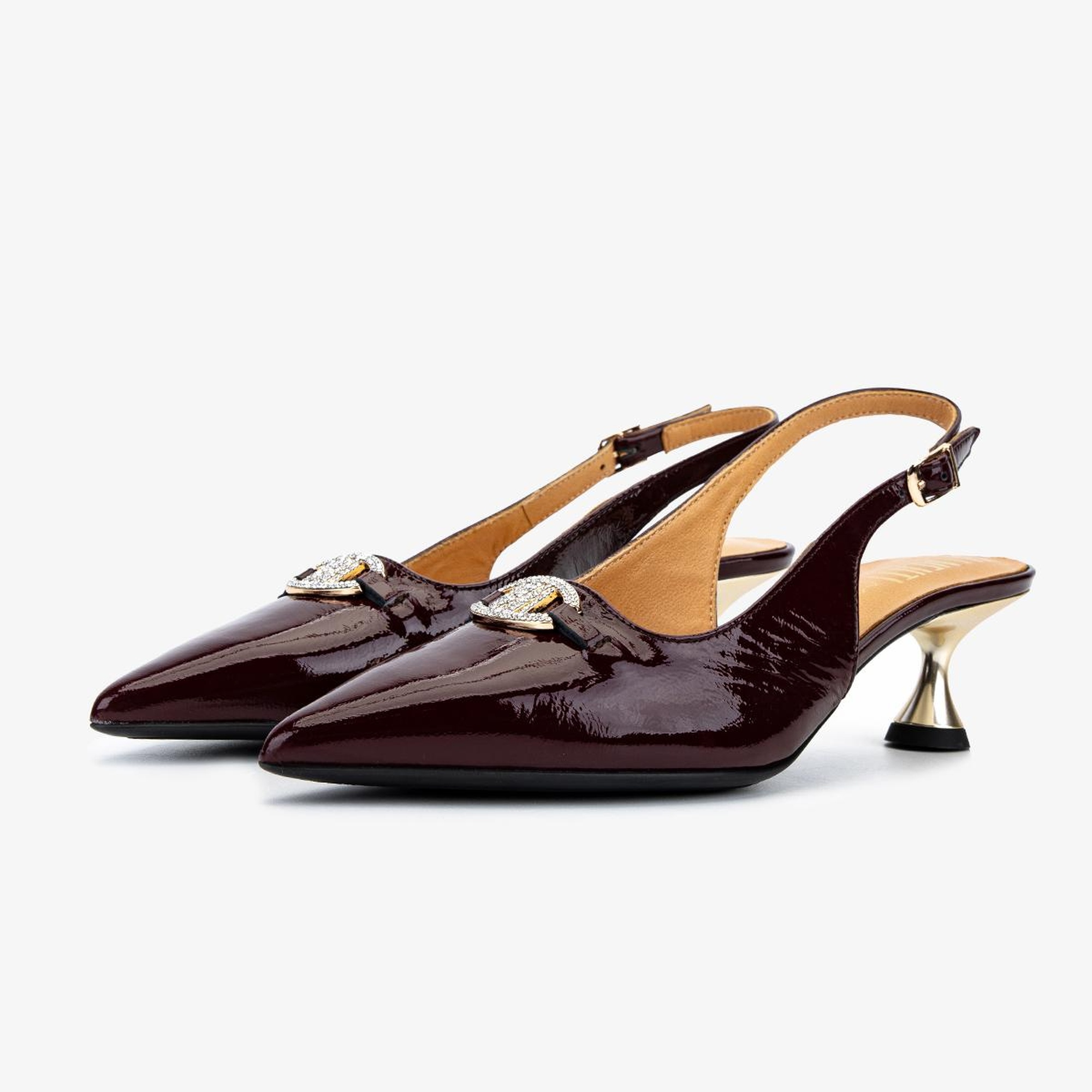 Valmenti Kadın Hakiki Deri Bordo Slingback  Ayakkabı