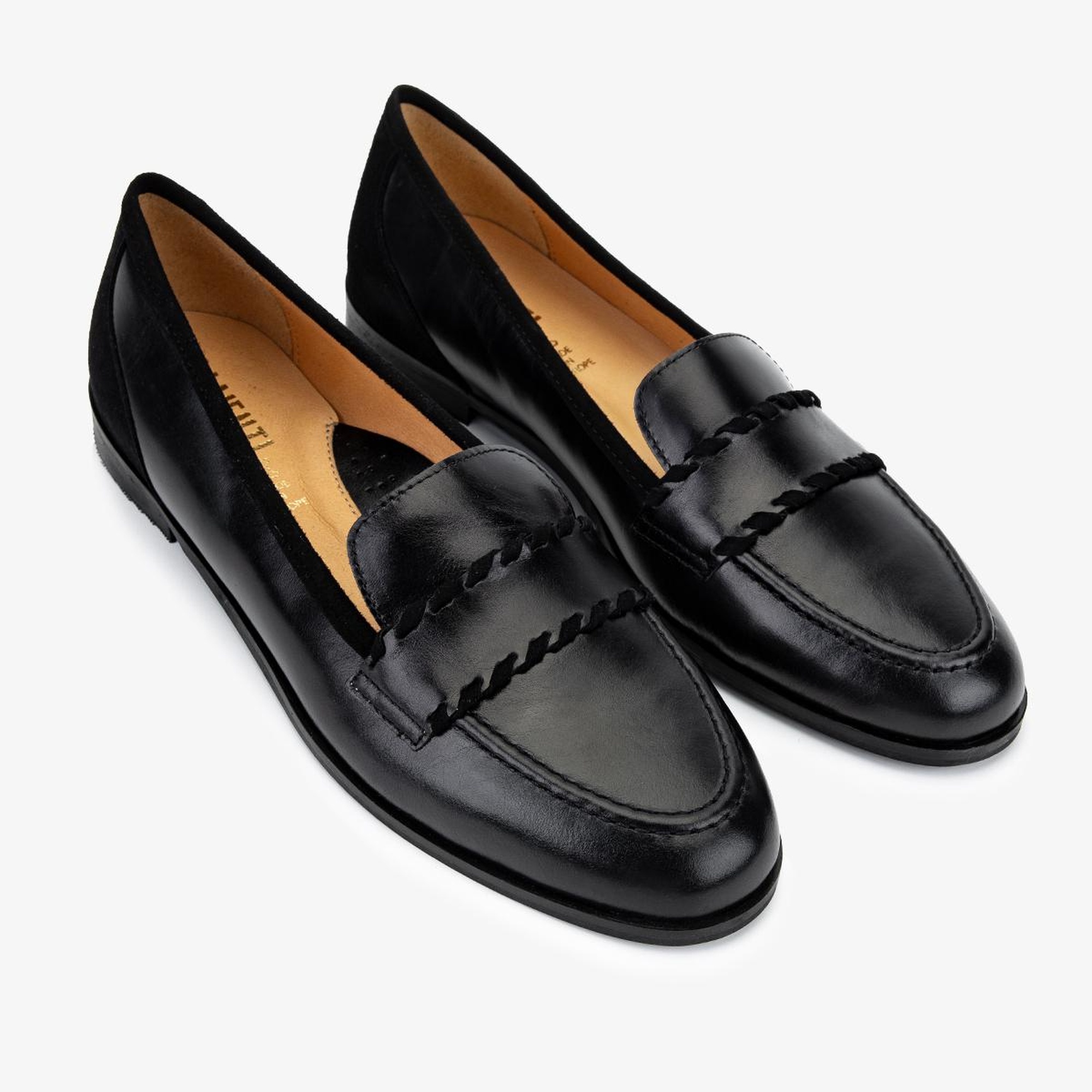 Valmenti Kadın Hakiki Deri Siyah Loafer Ayakkabı