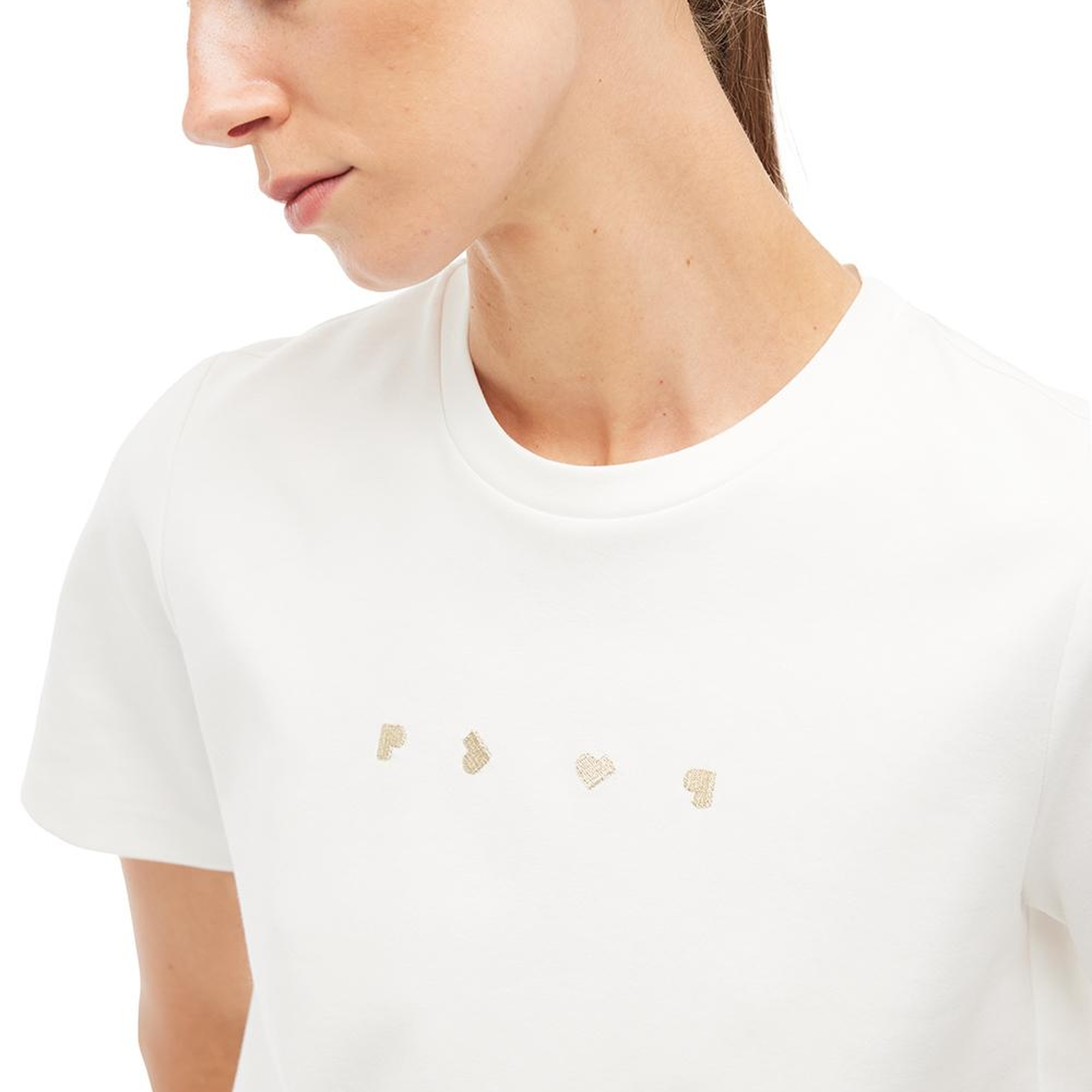 %100 Pamuk Ekru Tişört