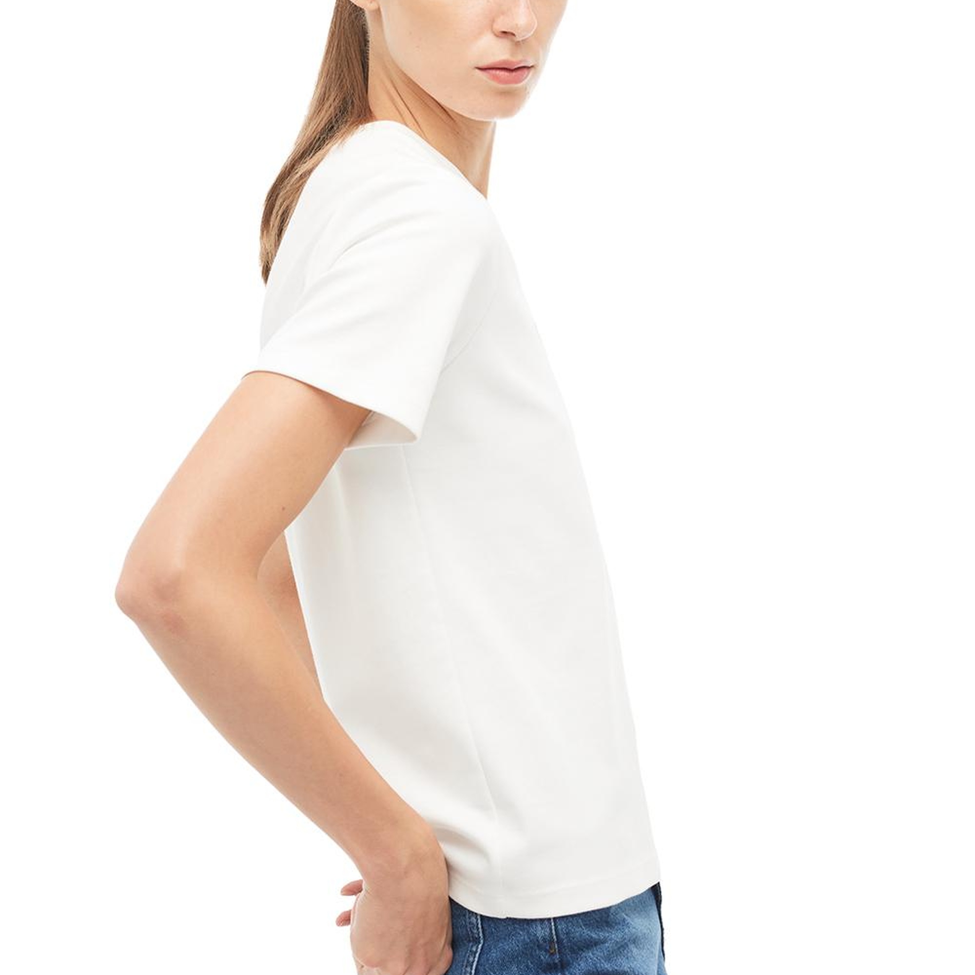 %100 Pamuk Ekru Tişört