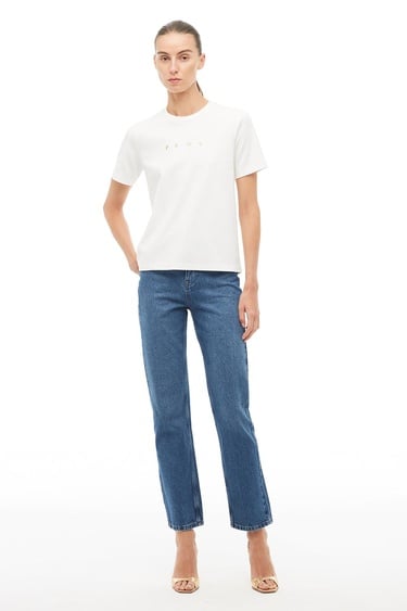  %100 Pamuk Ekru Tişört