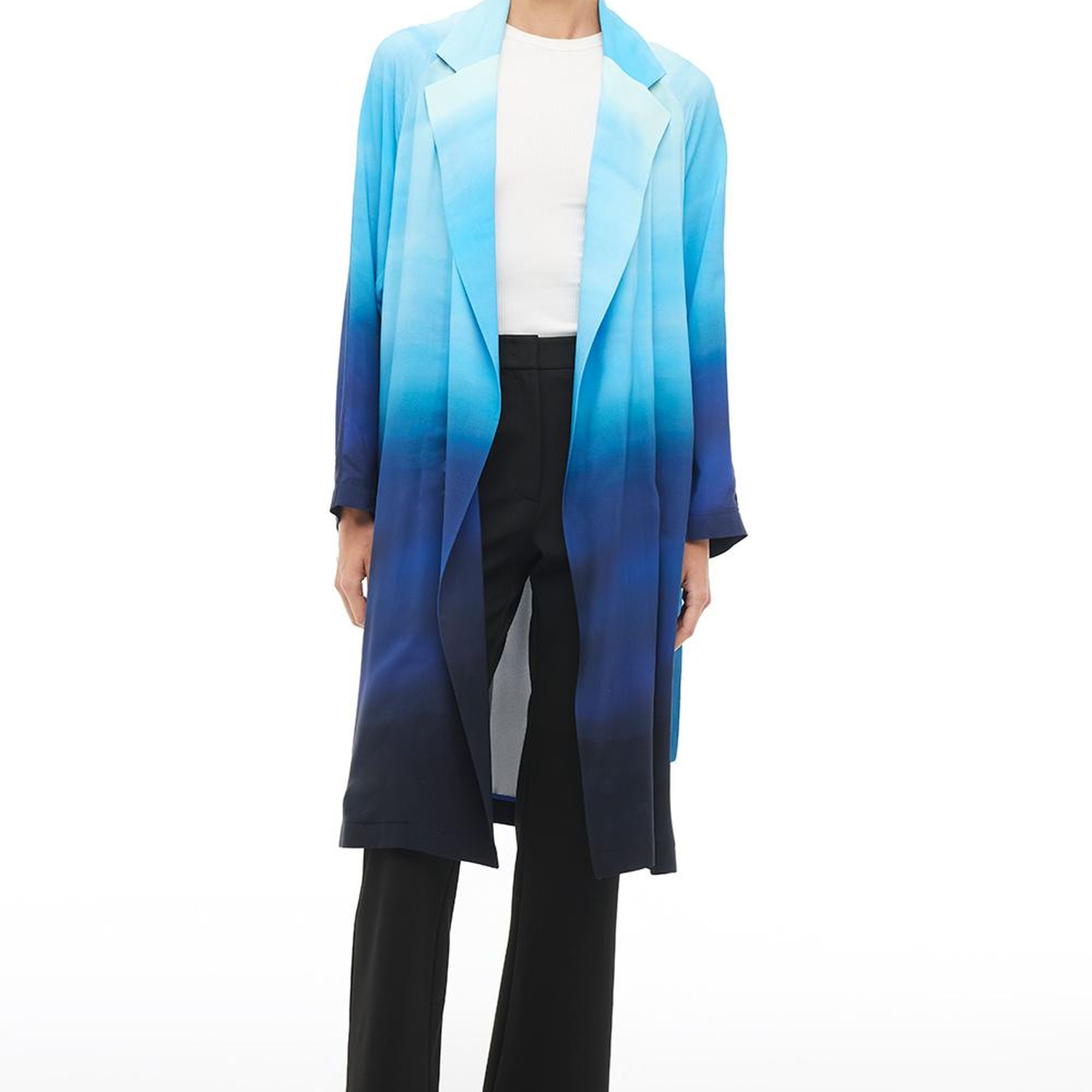 Çok Renkli Degrade Diz Altı Elbise