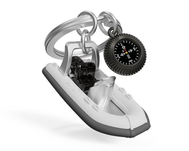  Metalmorphose Kauçuk Motorboat Anahtarlık