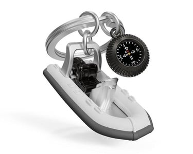  Metalmorphose Kauçuk Motorboat Anahtarlık