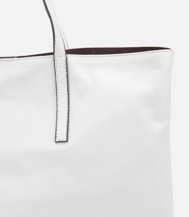  Kadın Deri Ekru Tote Çanta