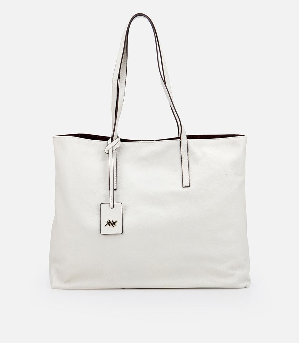  Kadın Deri Ekru Tote Çanta