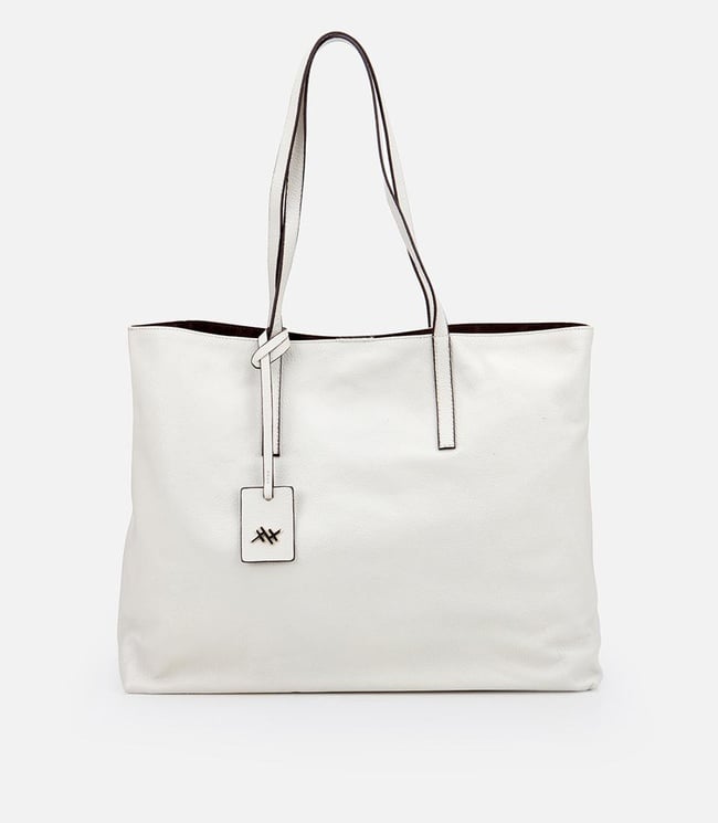  Kadın Deri Ekru Tote Çanta