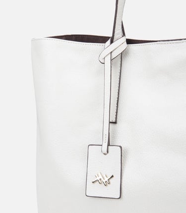  Kadın Deri Ekru Tote Çanta