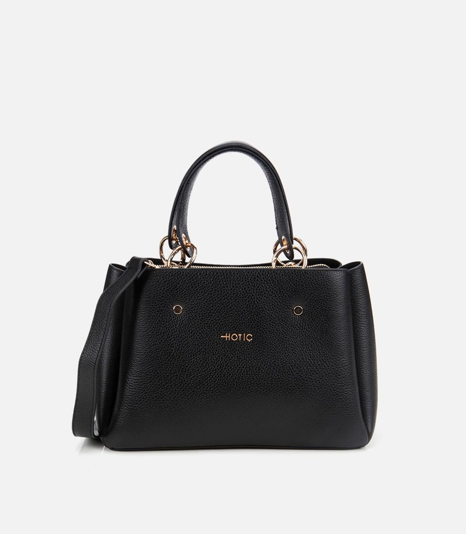  Kadın Deri Siyah Omuz Çantası