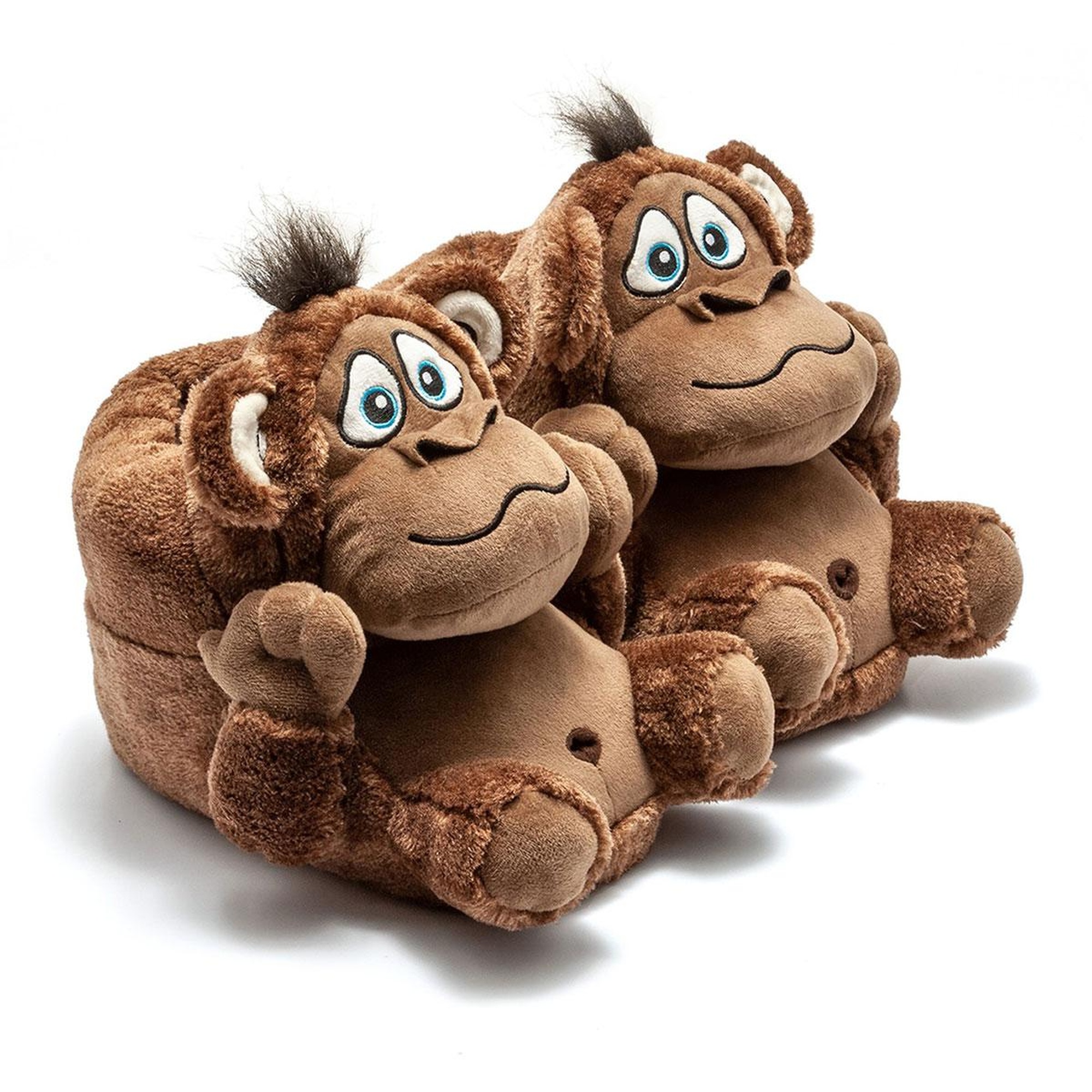 Monkey Unisex Hayvanlı Panduf Kahverengi 36/43