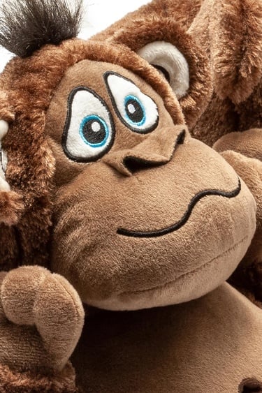  Monkey Unisex Hayvanlı Panduf Kahverengi 36/43