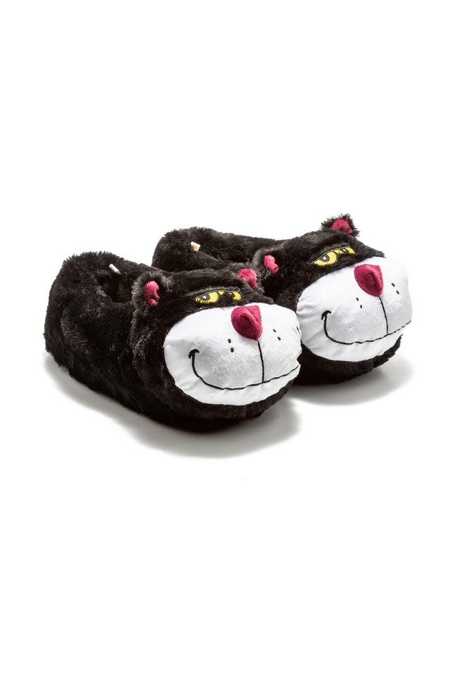  Silvester Unisex Hayvanlı Panduf Siyah 36/43