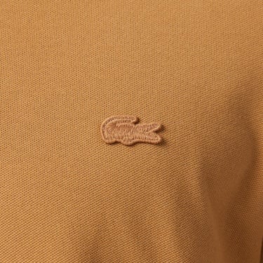  Lacoste Paris Erkek Regular Fit Uzun Kollu Açık Kahverengi Polo