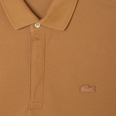  Lacoste Paris Erkek Regular Fit Uzun Kollu Açık Kahverengi Polo
