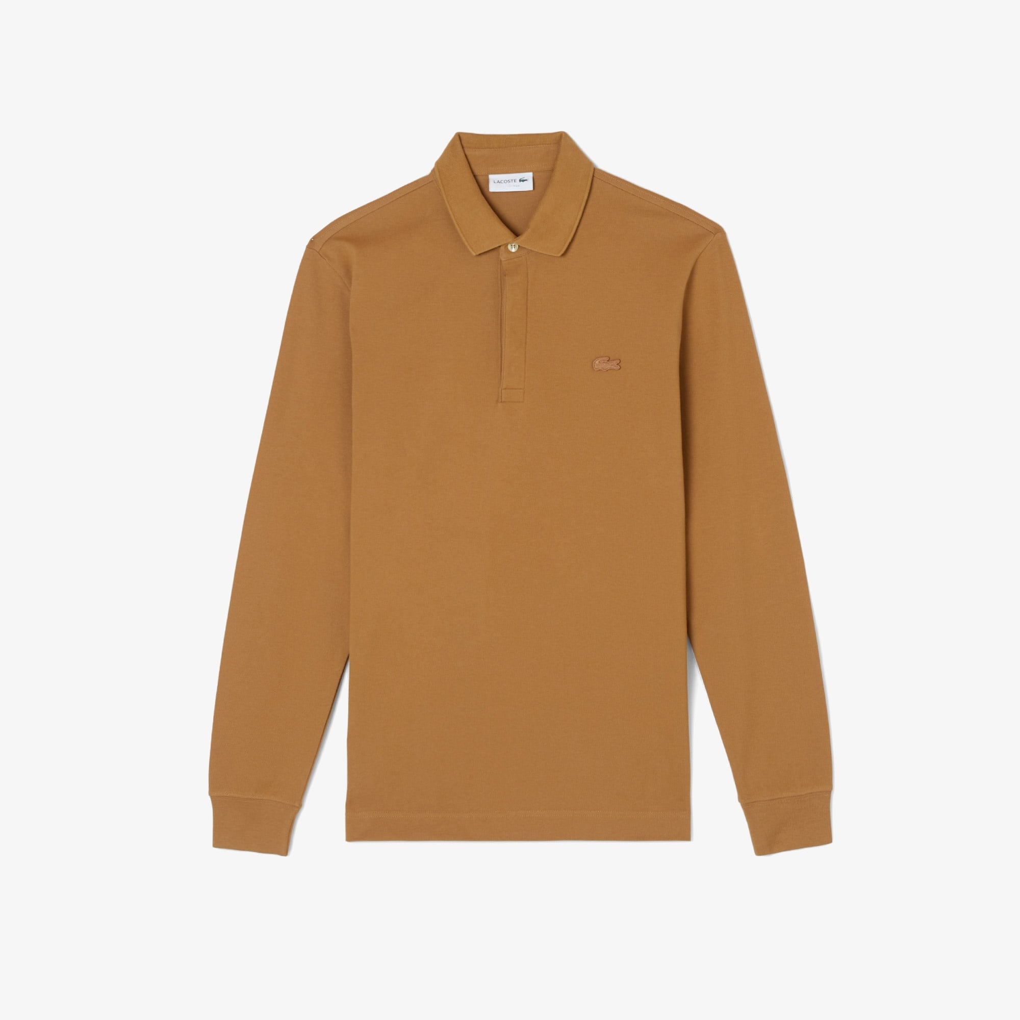 Lacoste Paris Erkek Regular Fit Uzun Kollu Açık Kahverengi Polo