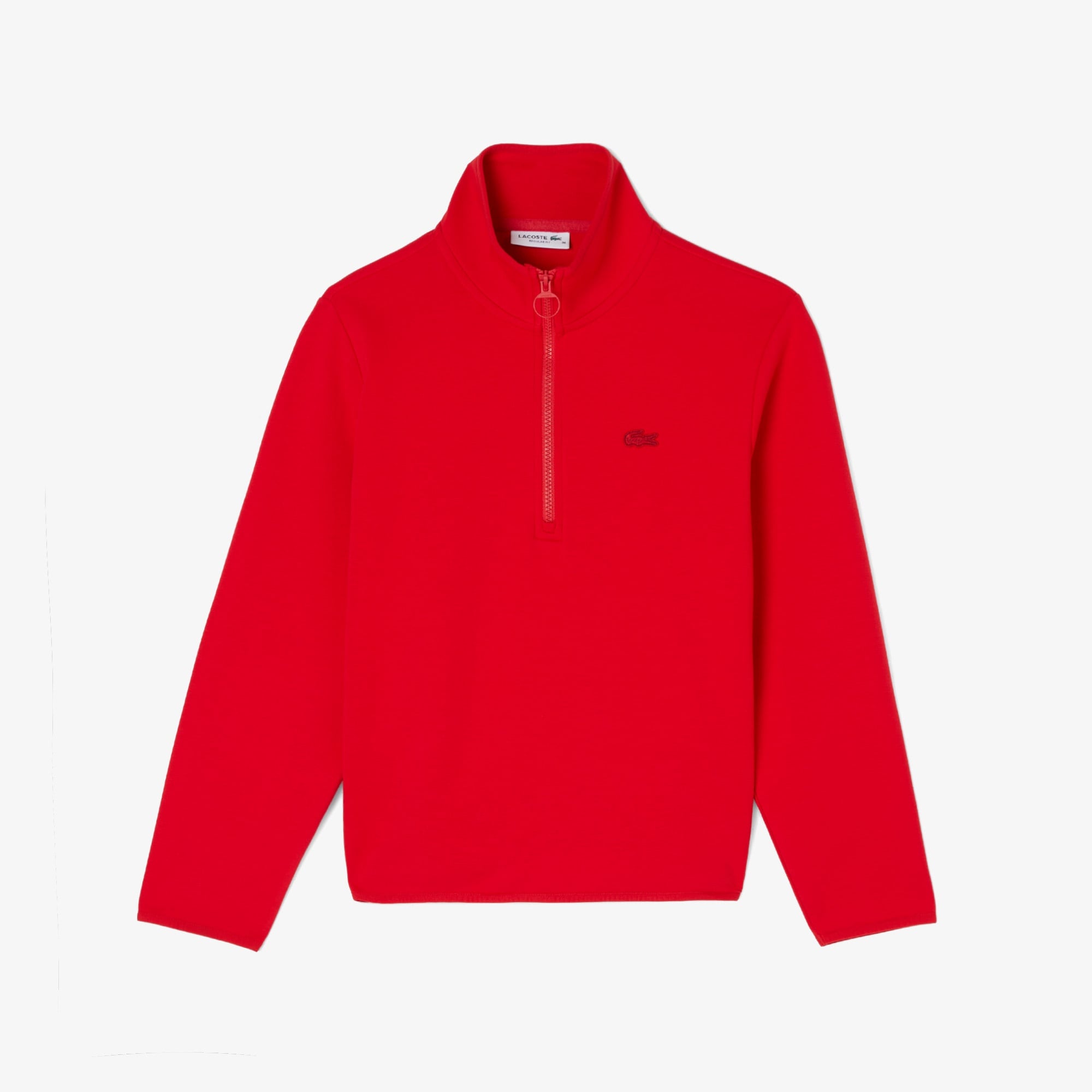 Lacoste Kadın Regular Fit Yarım Fermuarlı Kırmızı Sweatshirt