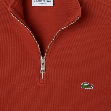  Lacoste Erkek Classic Fit Yarım Fermuarlı Turuncu Sweatshirt