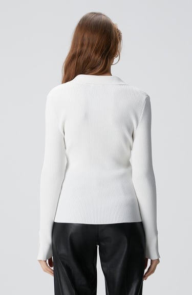  Network Kadın Kırık Beyaz Düğme Detaylı Triko Kazak