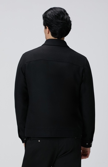  Network Erkek Siyah Yün Karışımlı Mont