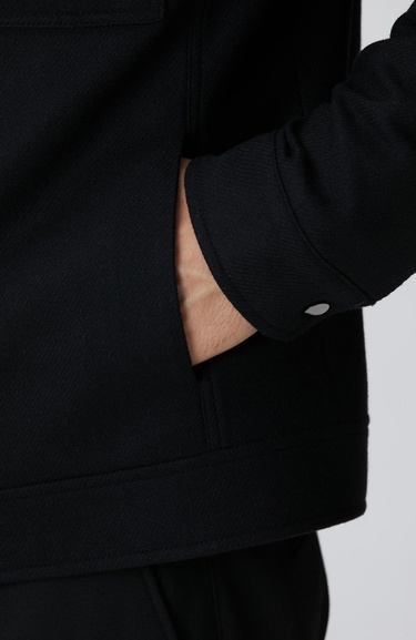  Network Erkek Siyah Yün Karışımlı Mont