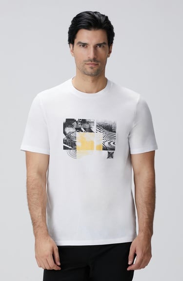  Network Erkek Beyaz T-shirt