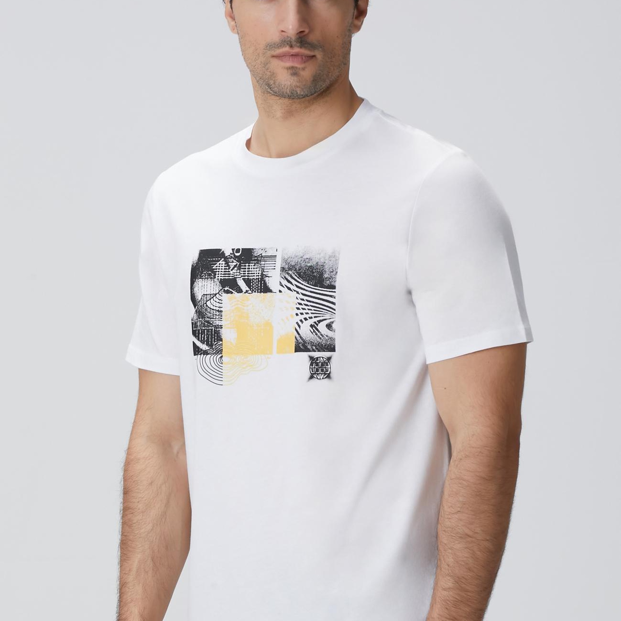 Network Erkek Beyaz T-shirt