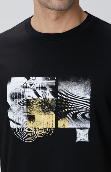  Network Erkek Siyah T-shirt