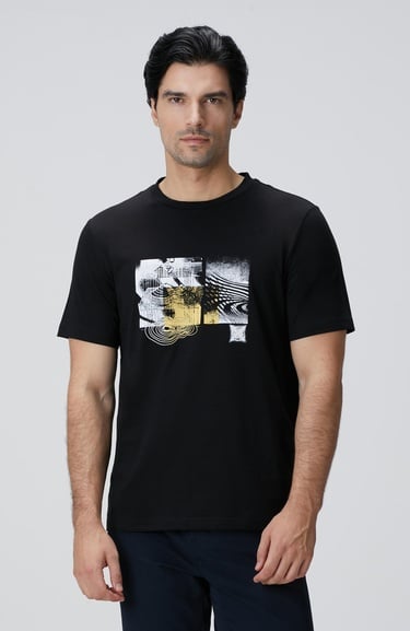  Network Erkek Siyah T-shirt