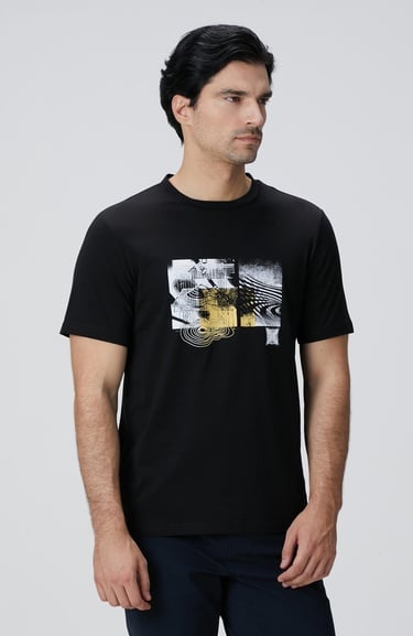  Network Erkek Siyah T-shirt